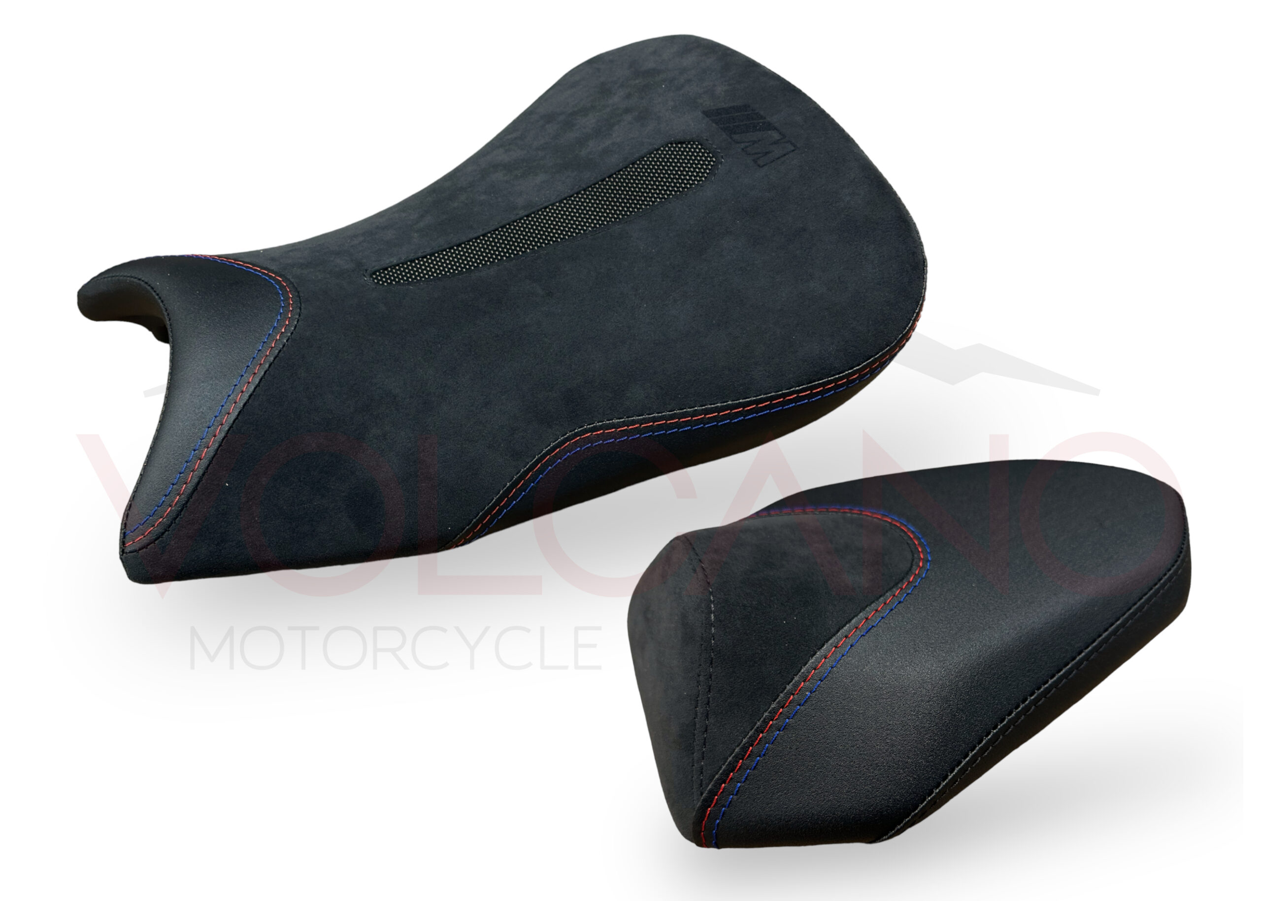 Seat cover artigianale in Alcantara e inserto in vero carbonio BMW M1000R