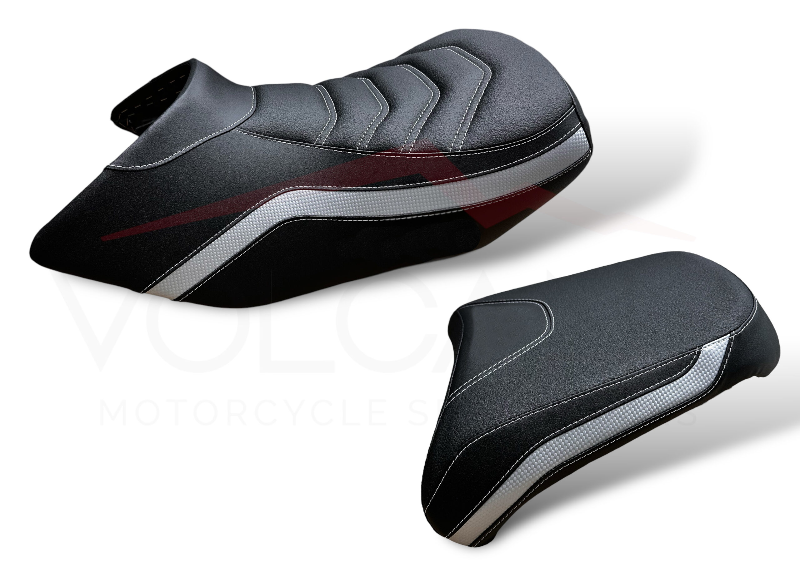 Rivestimento sella nero con inserti grip e carbon look per BMW GS