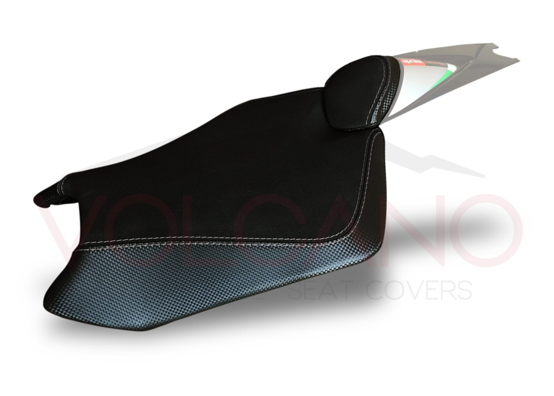 Rivestimento sella nero carbon look per Aprilia RSV4 1000 con finiture grip