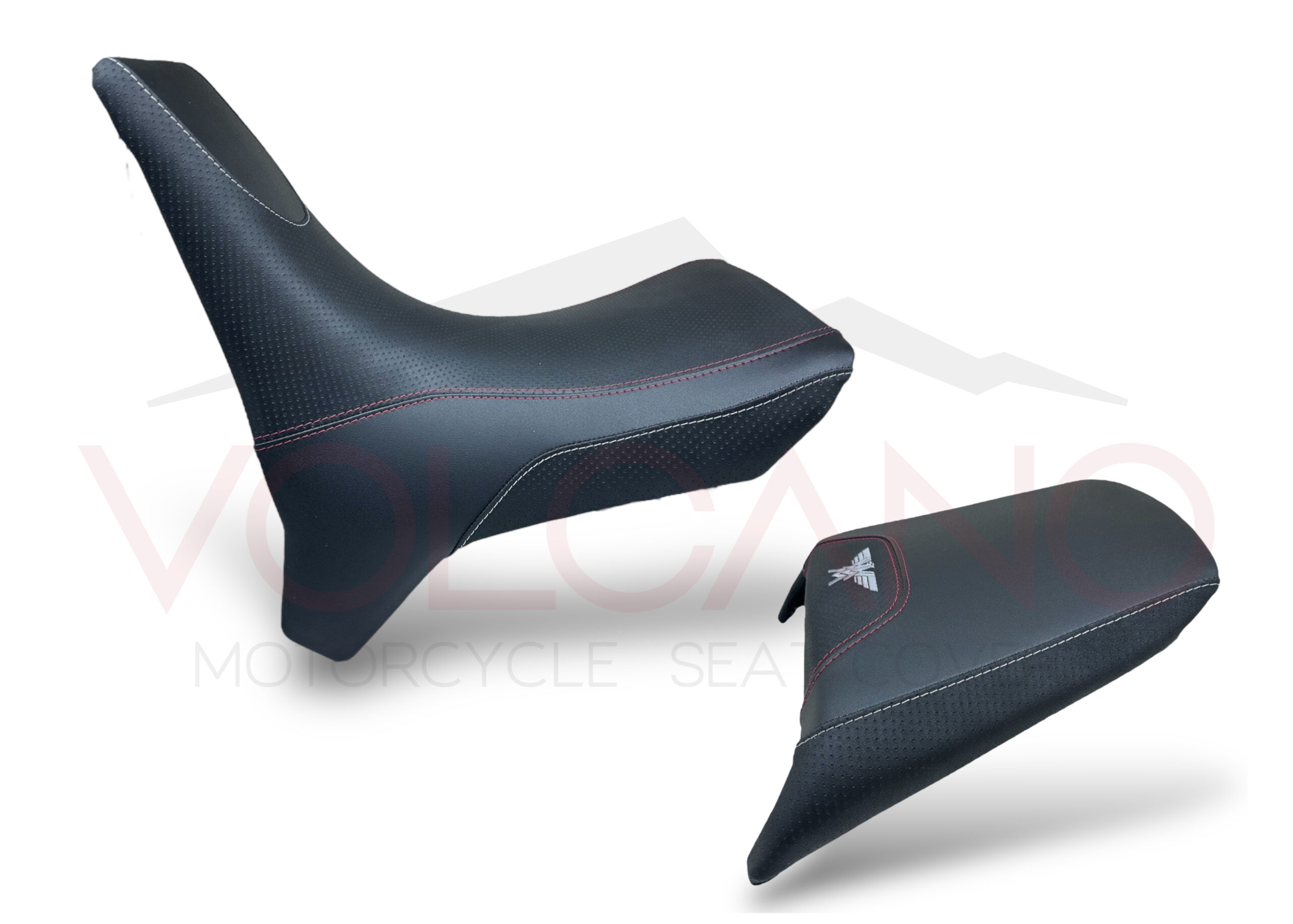 Rivestimento sella artigianale Volcano Industry per Moto Morini X-Cape 650 nero.