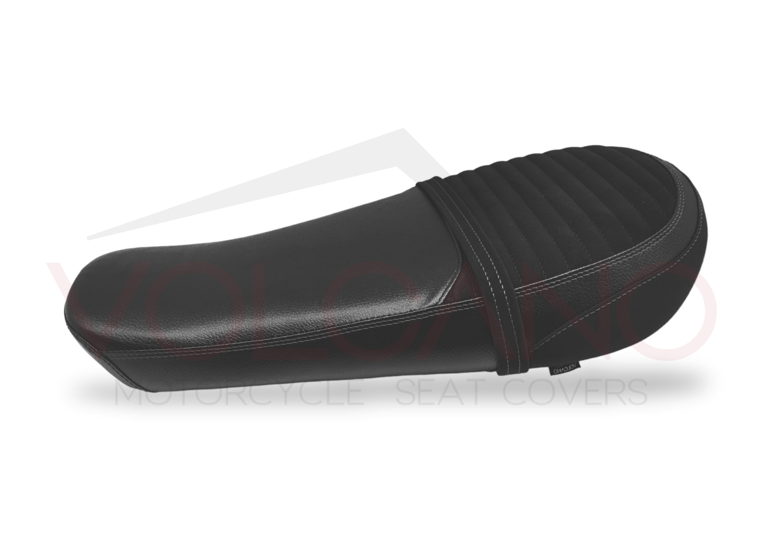 Rivestimento sella nero con trama a coste e cinturino per Moto Guzzi V9