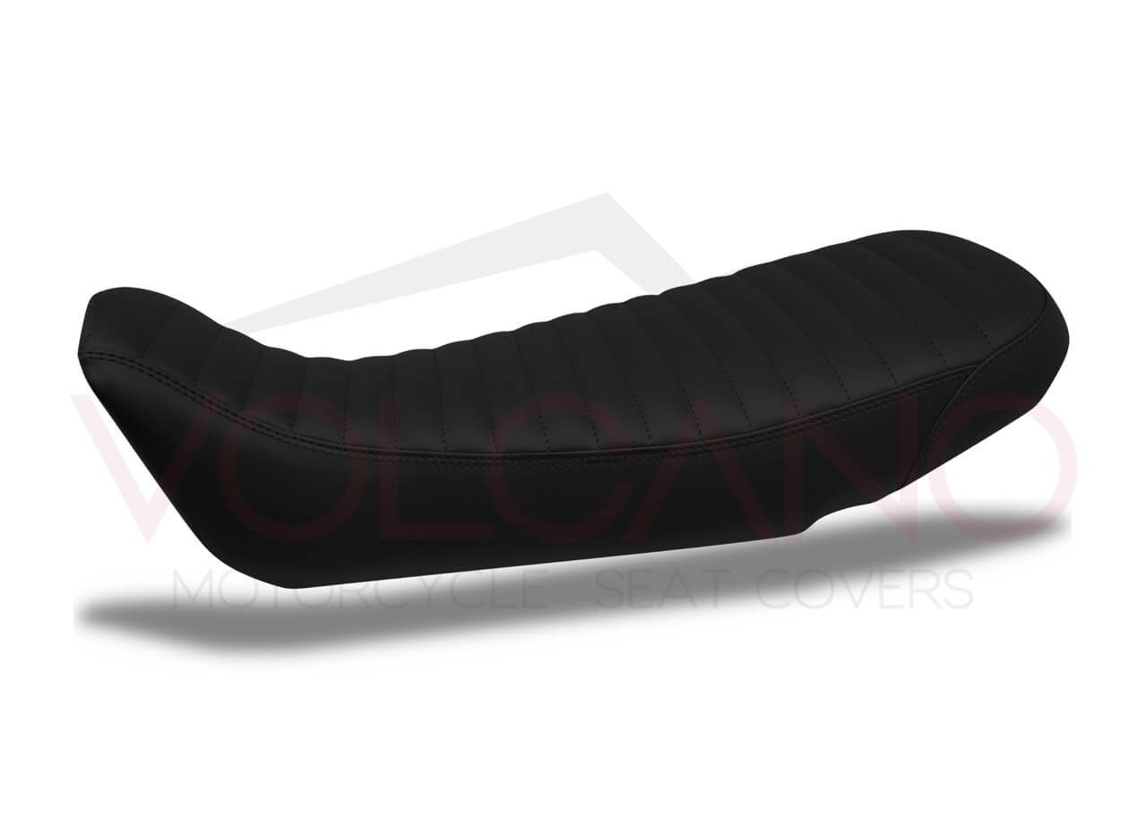 Rivestimento sella nero in similpelle martellata per moto Fantic Caballero Scrambler.