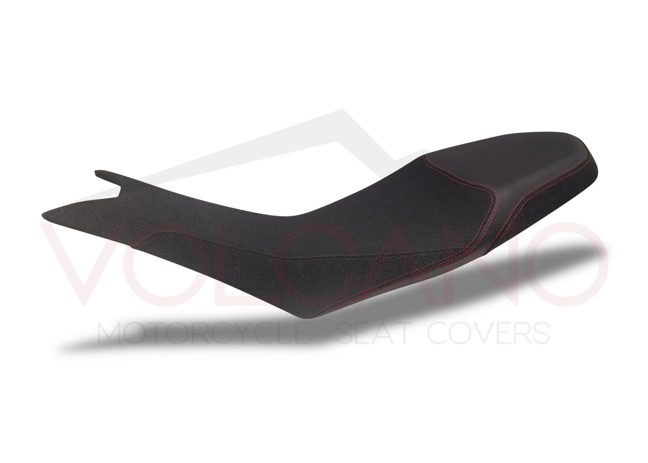 Coprisella nero con cuciture rosse per Husqvarna TR650 Terra Strada