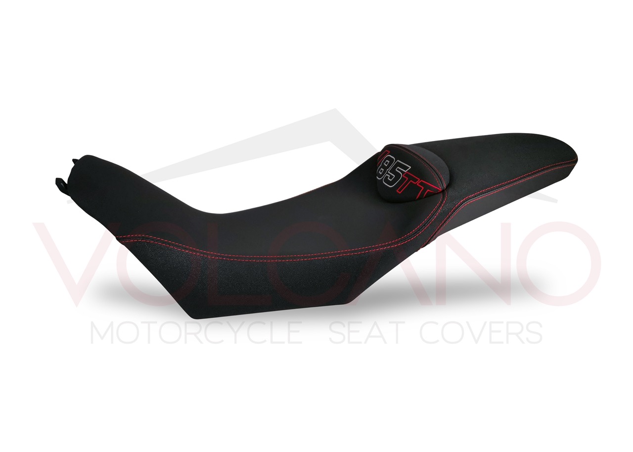 Rivestimento sella tecnico nero con materiale grip per Moto Guzzi V85TT