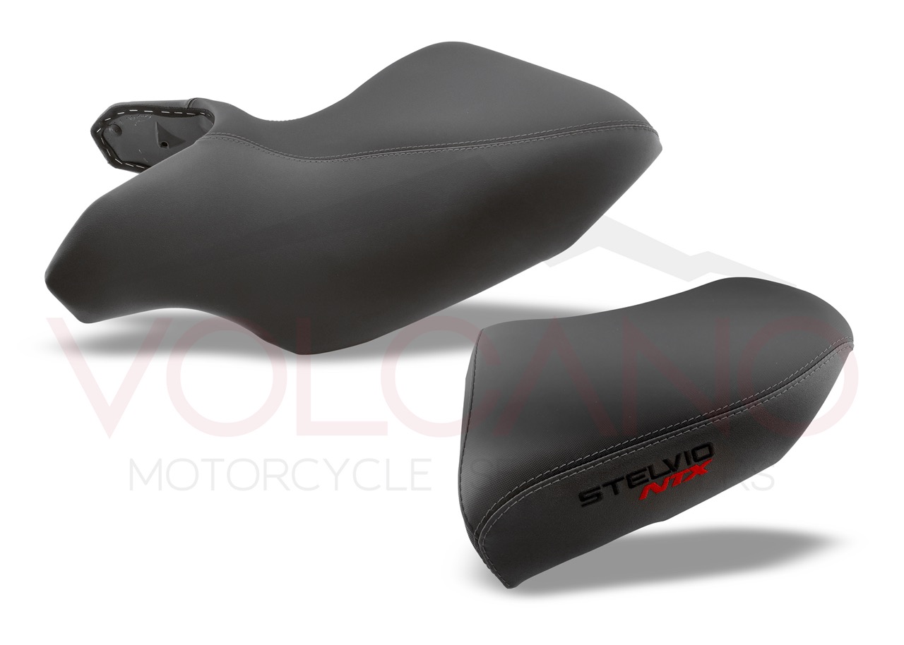 Rivestimento sella nero in similpelle martellata per Moto Guzzi STELVIO 1200 NTX