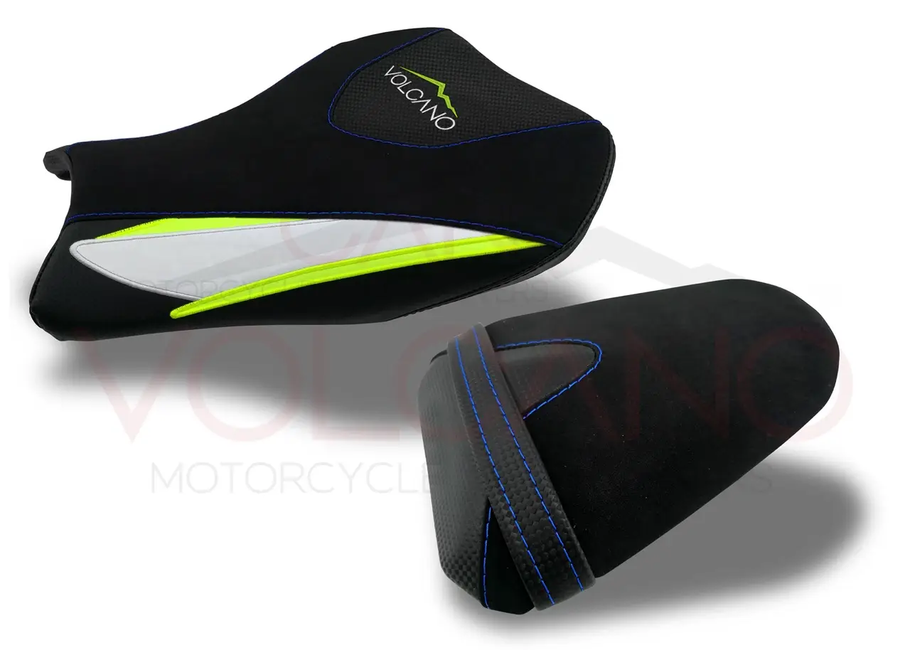 Rivestimento sella Volcano per Suzuki GSX-R 1000 con finitura carbon look e grip.