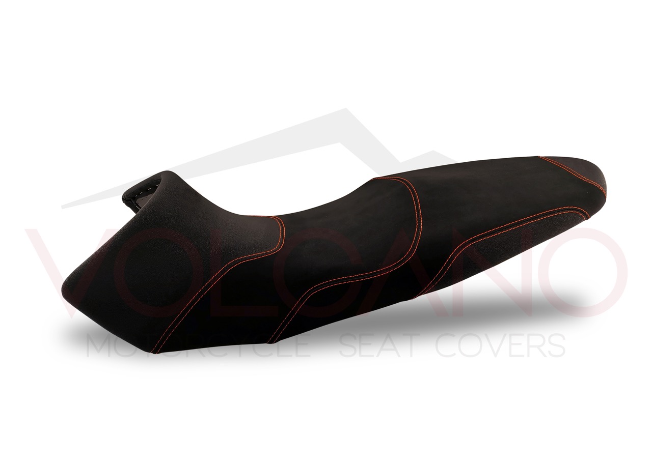Seat cover artigianale per KTM 1190 Adventure R con cuciture arancioni