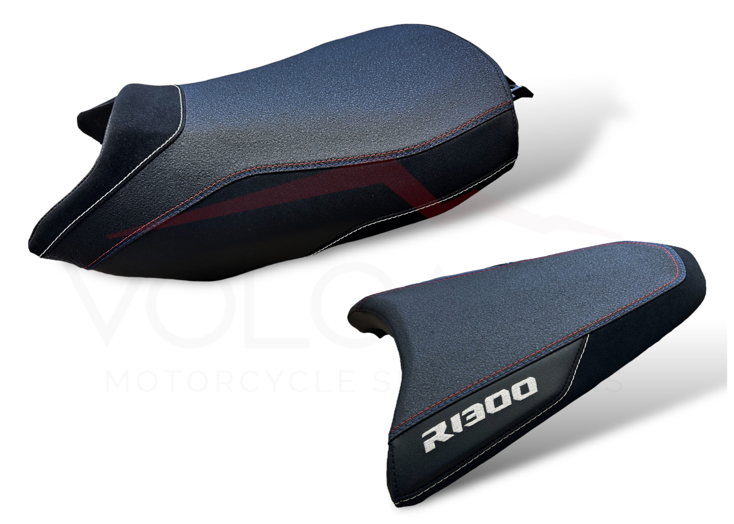 Rivestimento sella grip antiscivolo grigio e blu per BMW R1300 GS Trophy
