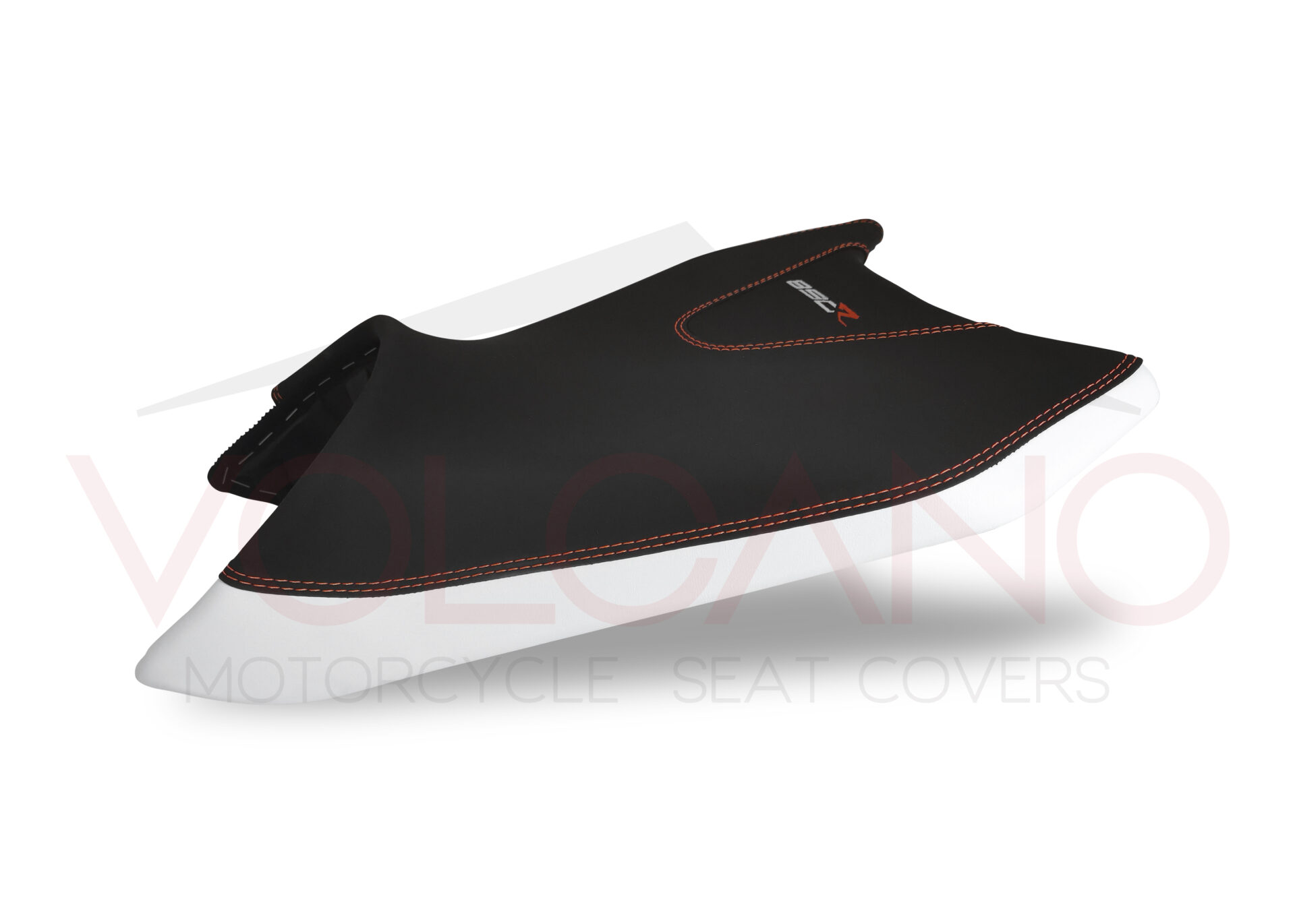 Rivestimento sella nero con cuciture arancioni e logo 890R per KTM Duke