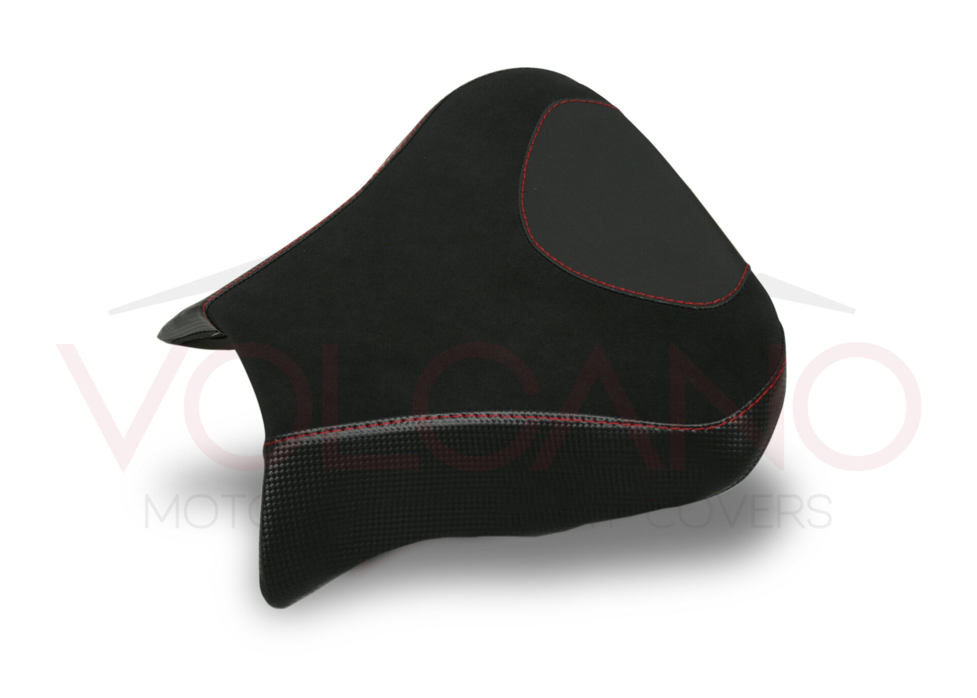 Rivestimento sella in Alcantara nera con cuciture rosse per Aprilia Tuono 1000
