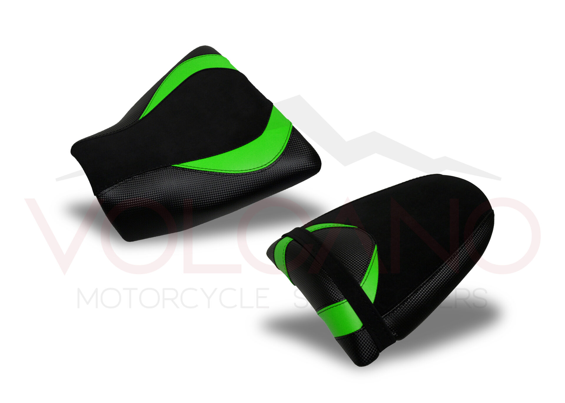 2003-2006 Seat Cover per Kawasaki Z con texture carbonio e dettagli verde