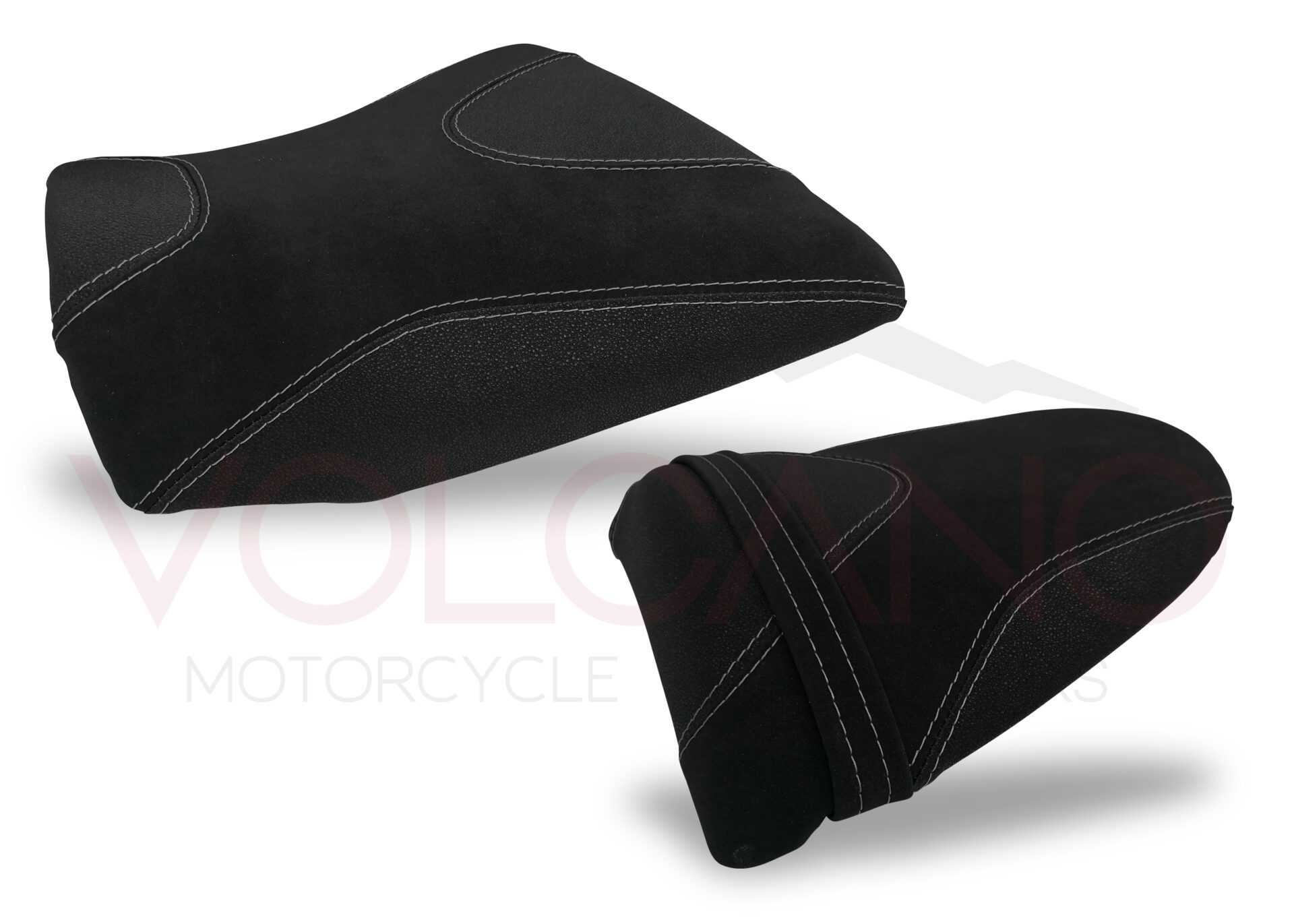 750 Seat Cover per Kawasaki Z in similpelle nera con cuciture grigie