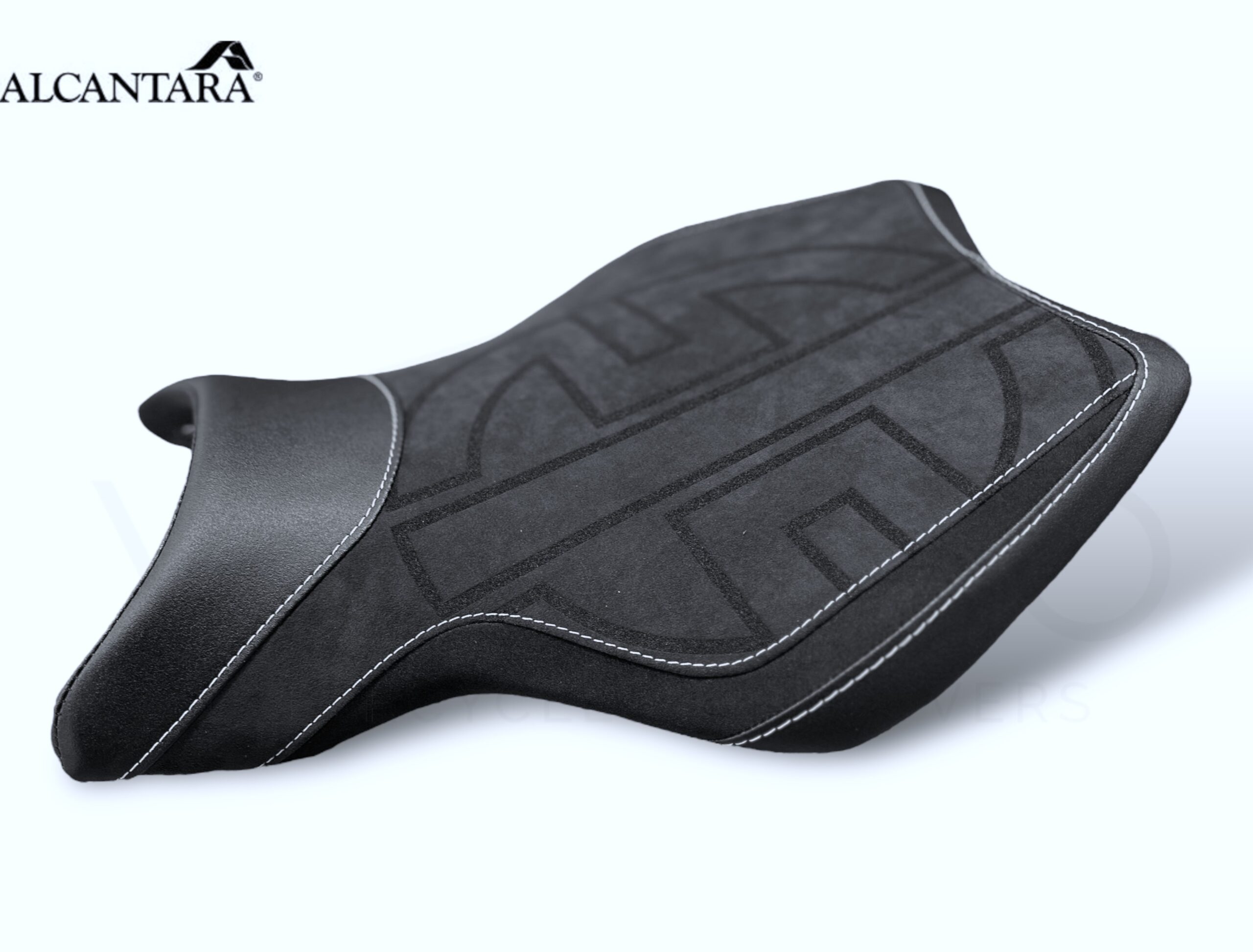 Rivestimento sella in Alcantara nera con logo H2 per Kawasaki Ninja H2