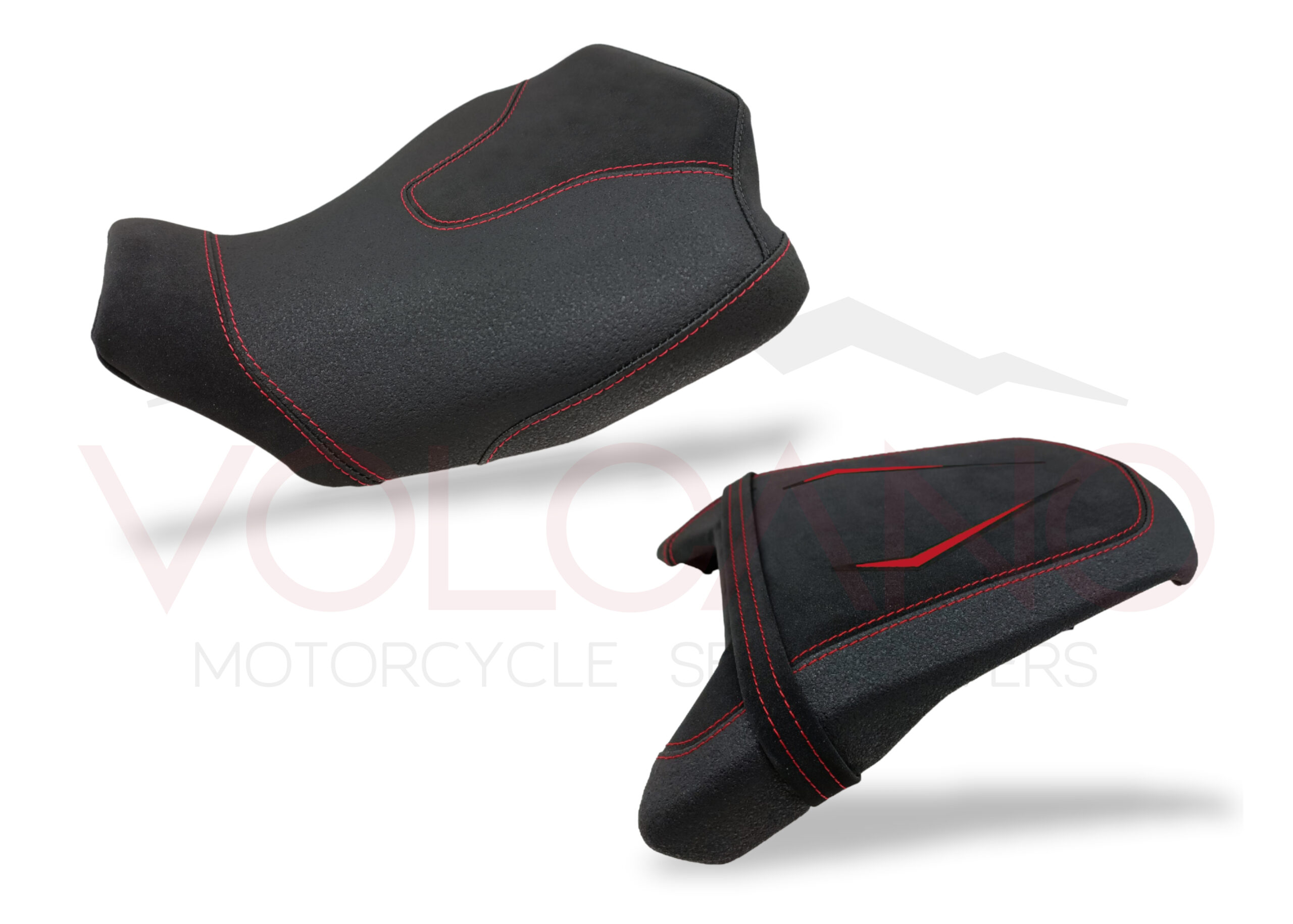 SEAT COVER HONDA CB 650 R nera con cuciture doppie rosse
