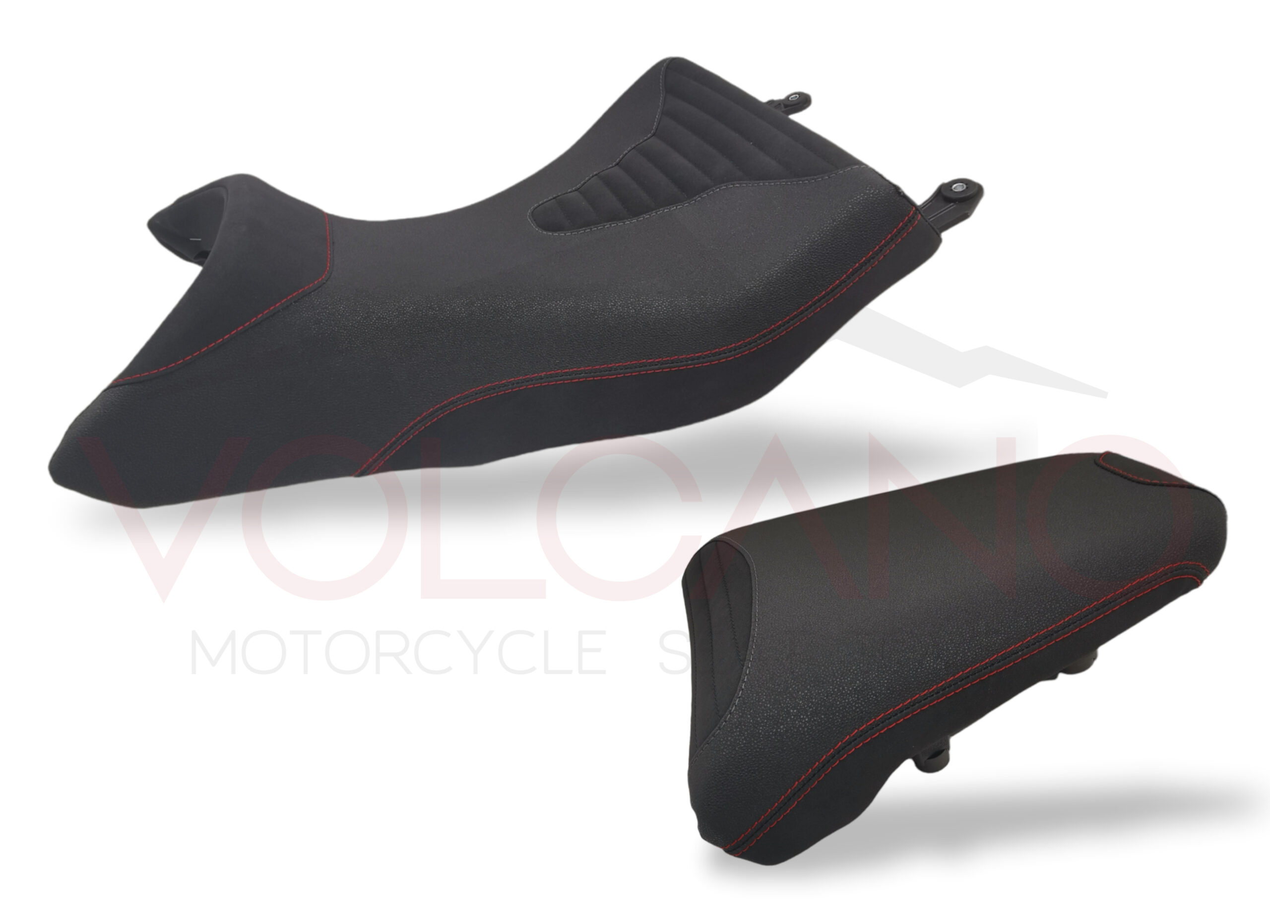 H071c seat cover honda nt 1100 nera con cuciture rosse e design