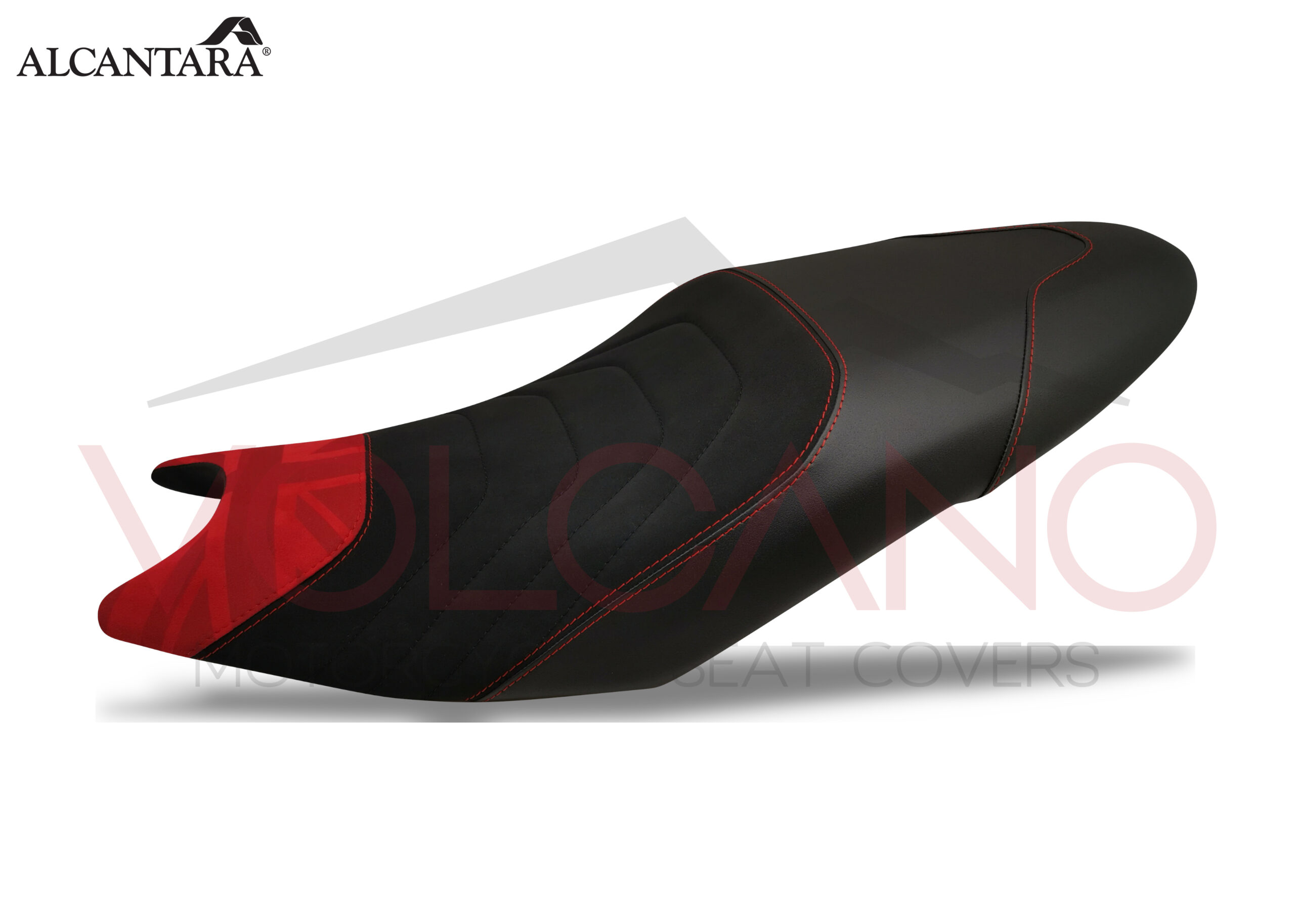 Rivestimento sella sportivo nero con cuciture a contrasto per Triumph Trident 660.