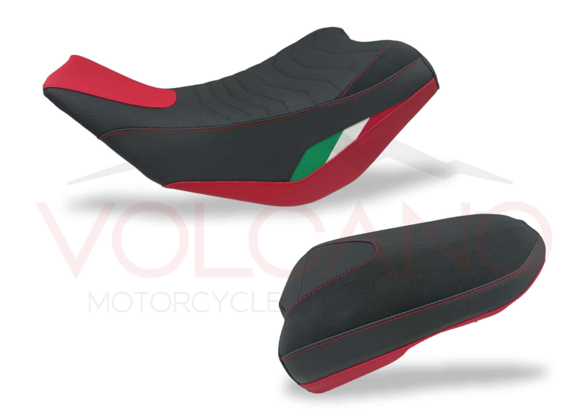 Rosso SEAT COVER PER DUCATI DESERTX rossa e nera con cannelature grip