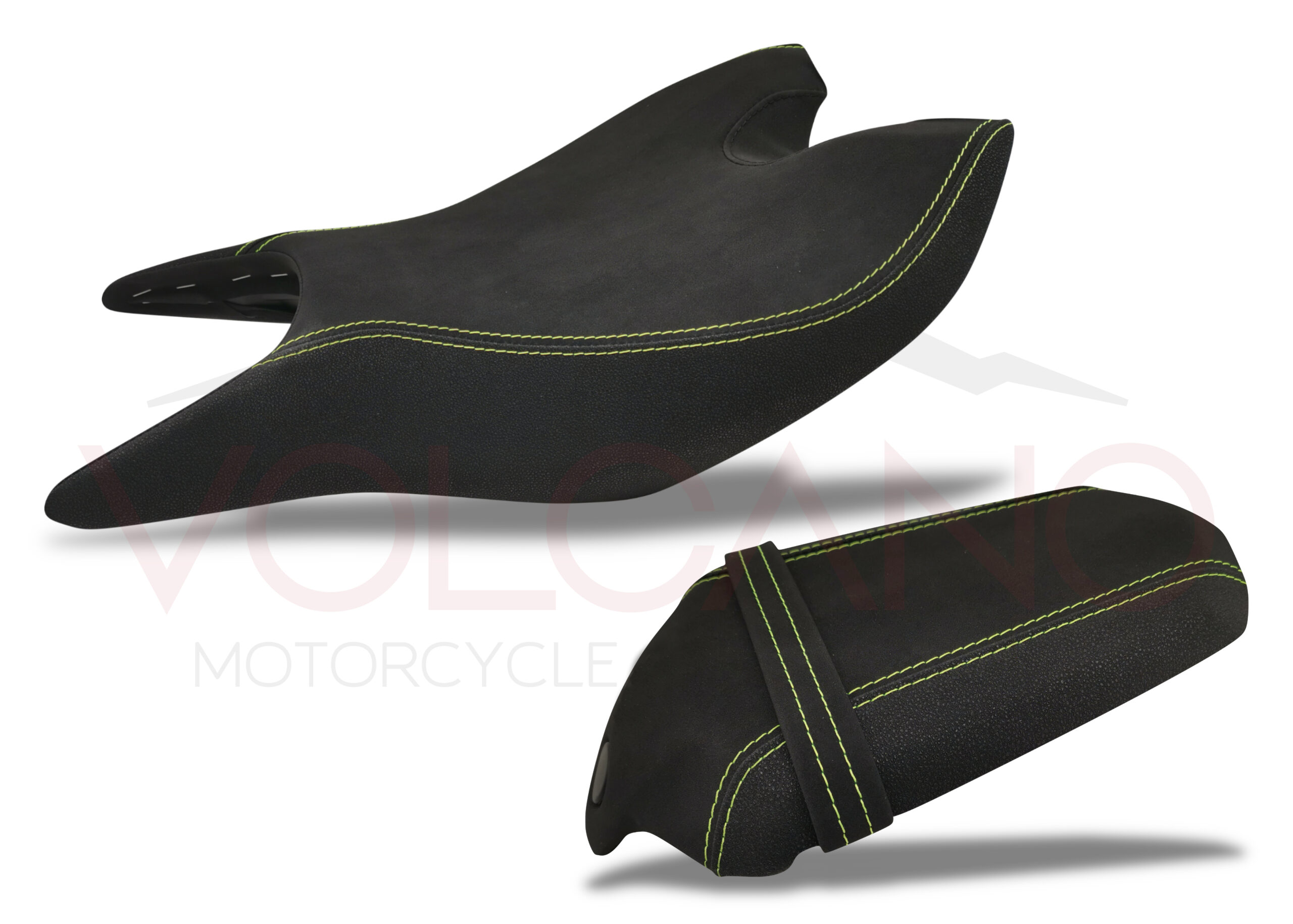 Rivestimento sella nero con cuciture verde lime per Triumph Speed Triple 1200 RS