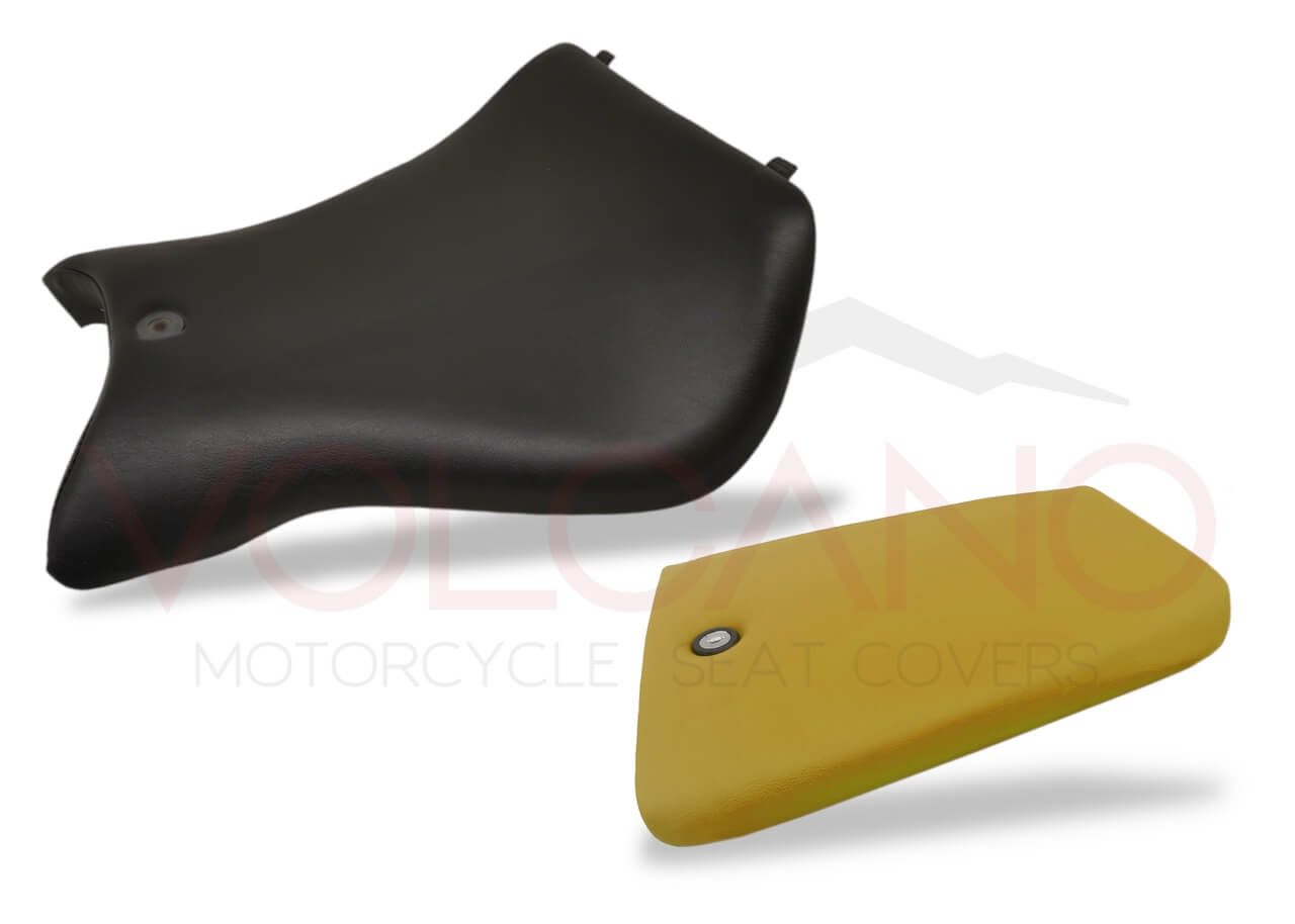 Seat Cover Cagiva MITO 125 Evolution nero e giallo in due pezzi