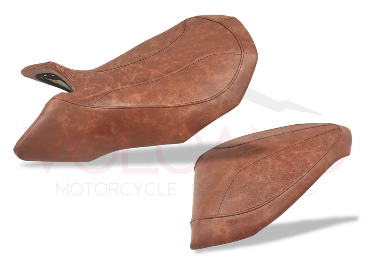 Seat Cover per Mv Agusta Brutale in pelle vintage marrone invecchiata