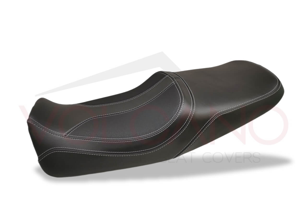 Seat Cover Volcano Industry per Yamaha XJR 1300 con cuciture bianche