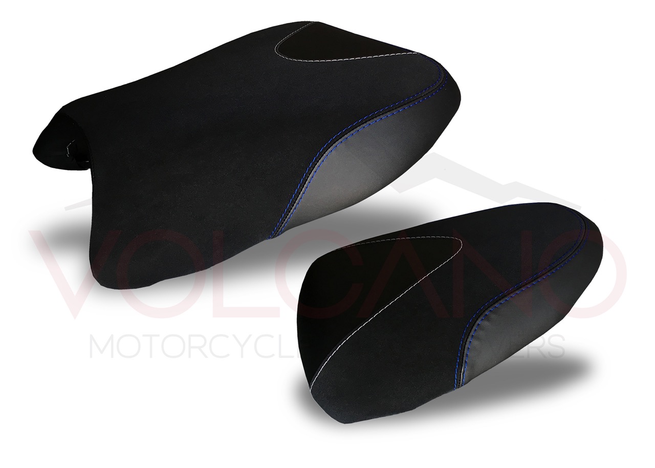 Rivestimento sella nero con cuciture a contrasto per Suzuki SV 650 1999-2002