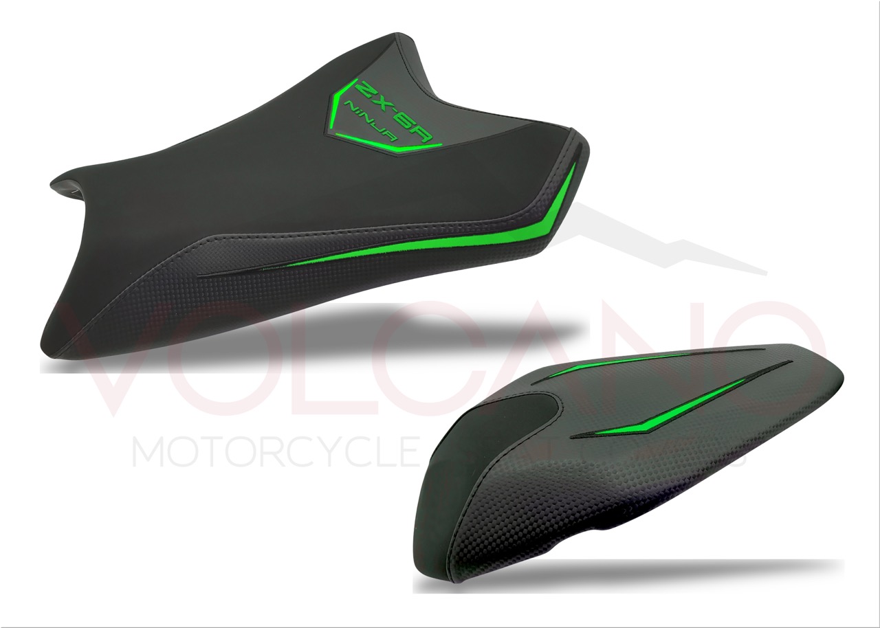 Rivestimento sella sportivo per Kawasaki NINJA ZX6R con finitura carbon look