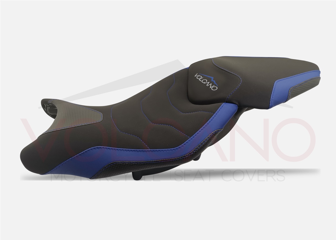 Rivestimento sella nero e blu con logo Volcano per BMW S 1000 XR