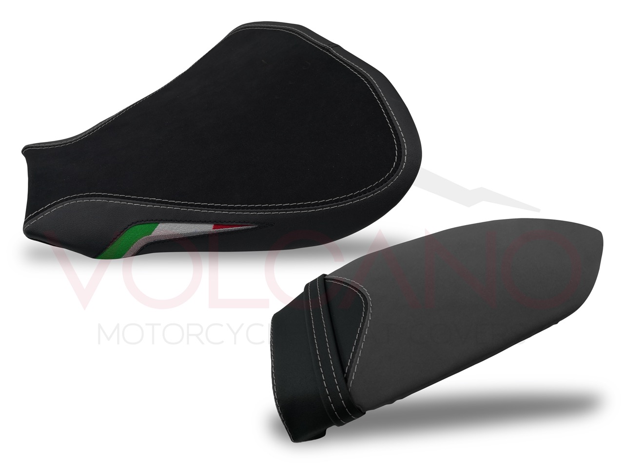 Seat Cover per Mv Agusta F4 in similpelle tecnica grigia e nera