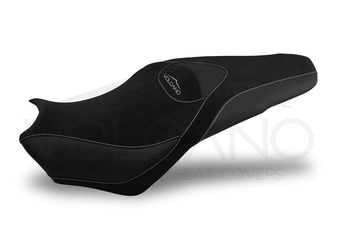2010-2016 volcano Seat Cover per Honda VFR 1200F nero con cuciture grigie