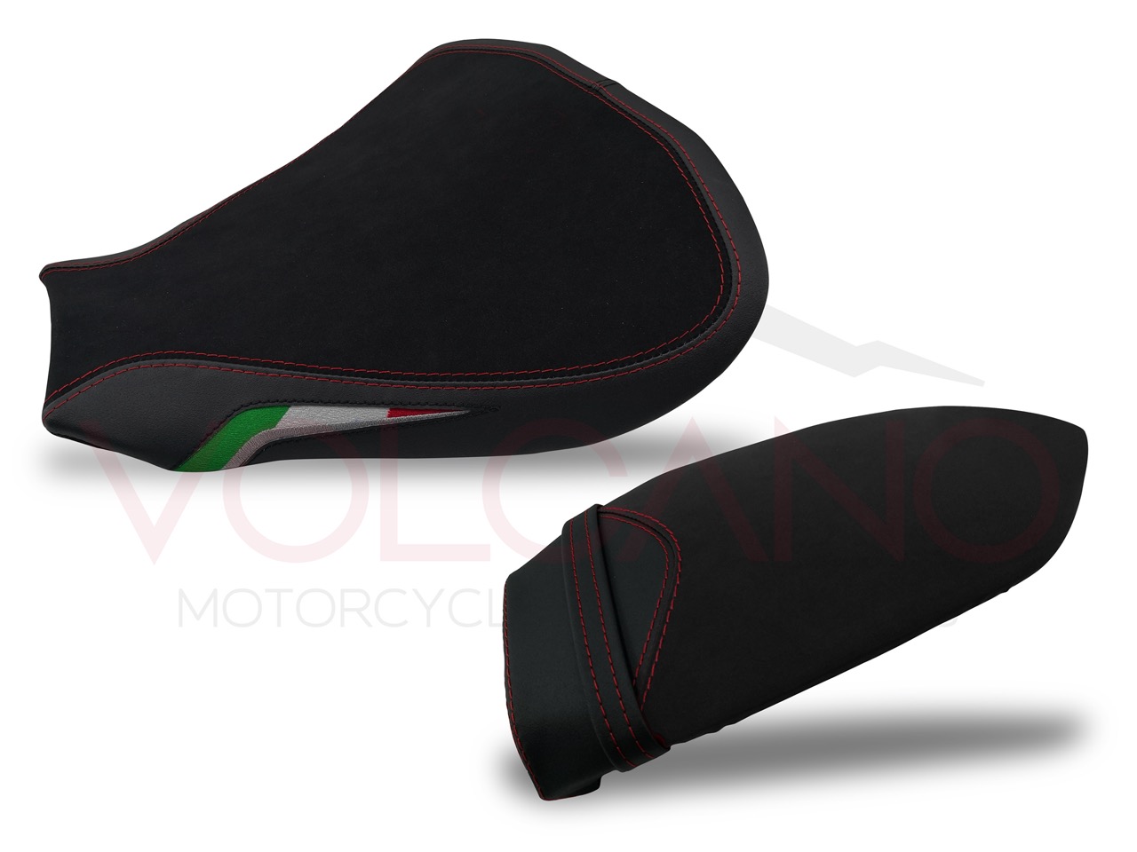 Seat Cover per Mv Agusta F4 con cuciture rosse e bandiera italiana
