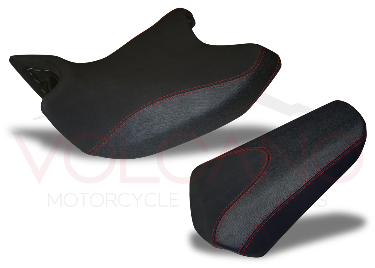 H009c Seat Cover per Honda NC 700 750 X nero con cuciture
