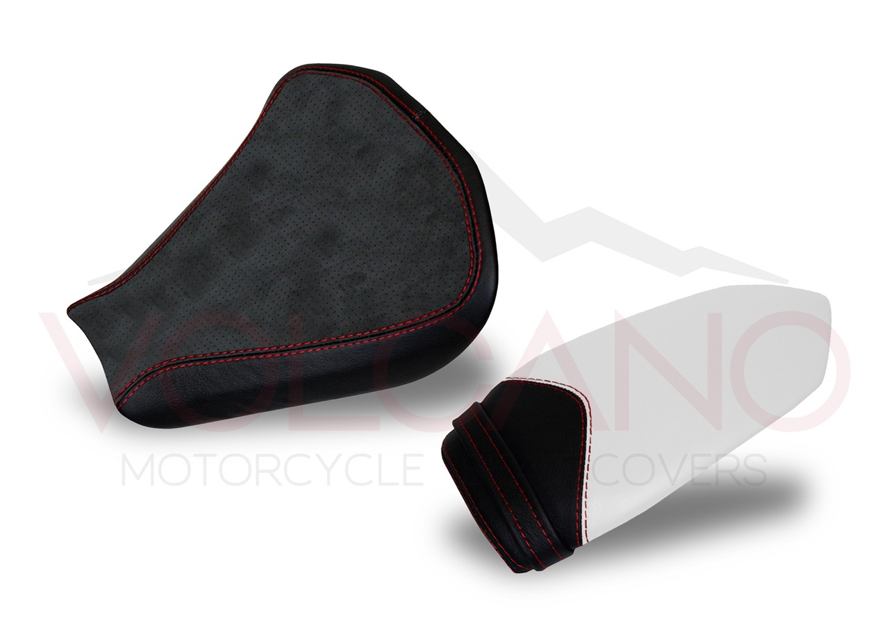 Tricolore mv082c Seat Cover per Mv Agusta F4 bicolore bianco e nero