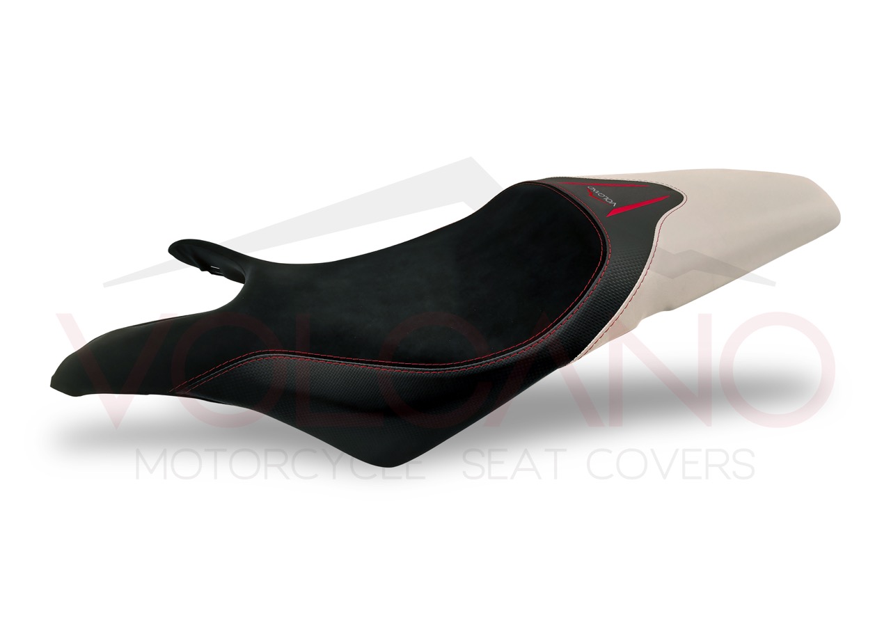 2007-2013 h046h Seat Cover per Honda HORNET 600 nero bianco e carbon