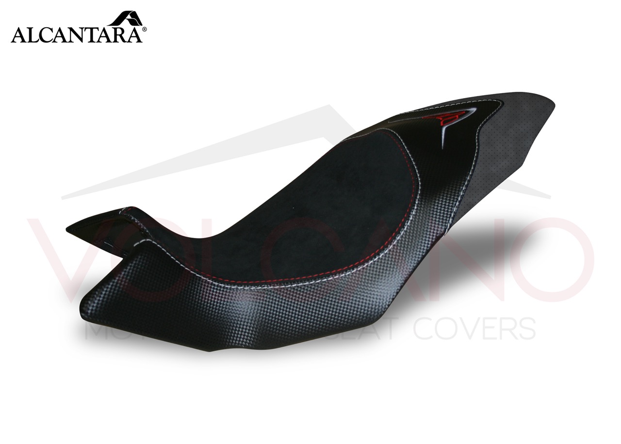 Seat Cover per Mv Agusta Dragster 800 in Alcantara nera e carbon look