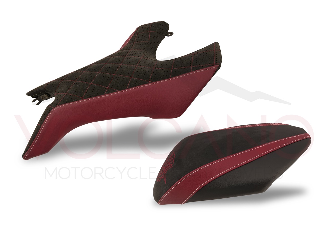 Seat Cover per Mv Agusta Brutale 800 RR in Alcantara nera perforata
