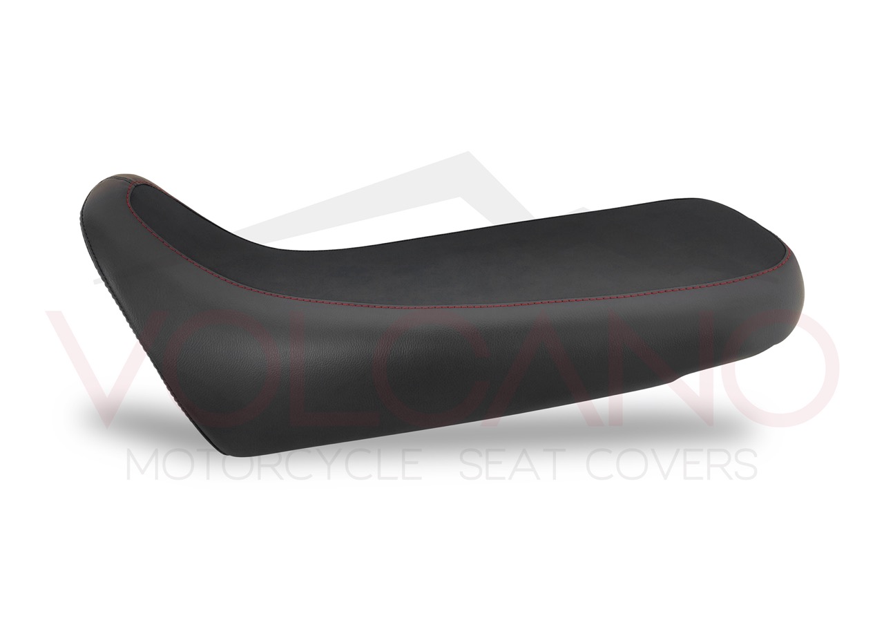 Seat Cover Honda AFRICA TWIN 750 RD07 nera con cuciture rosse artigianale