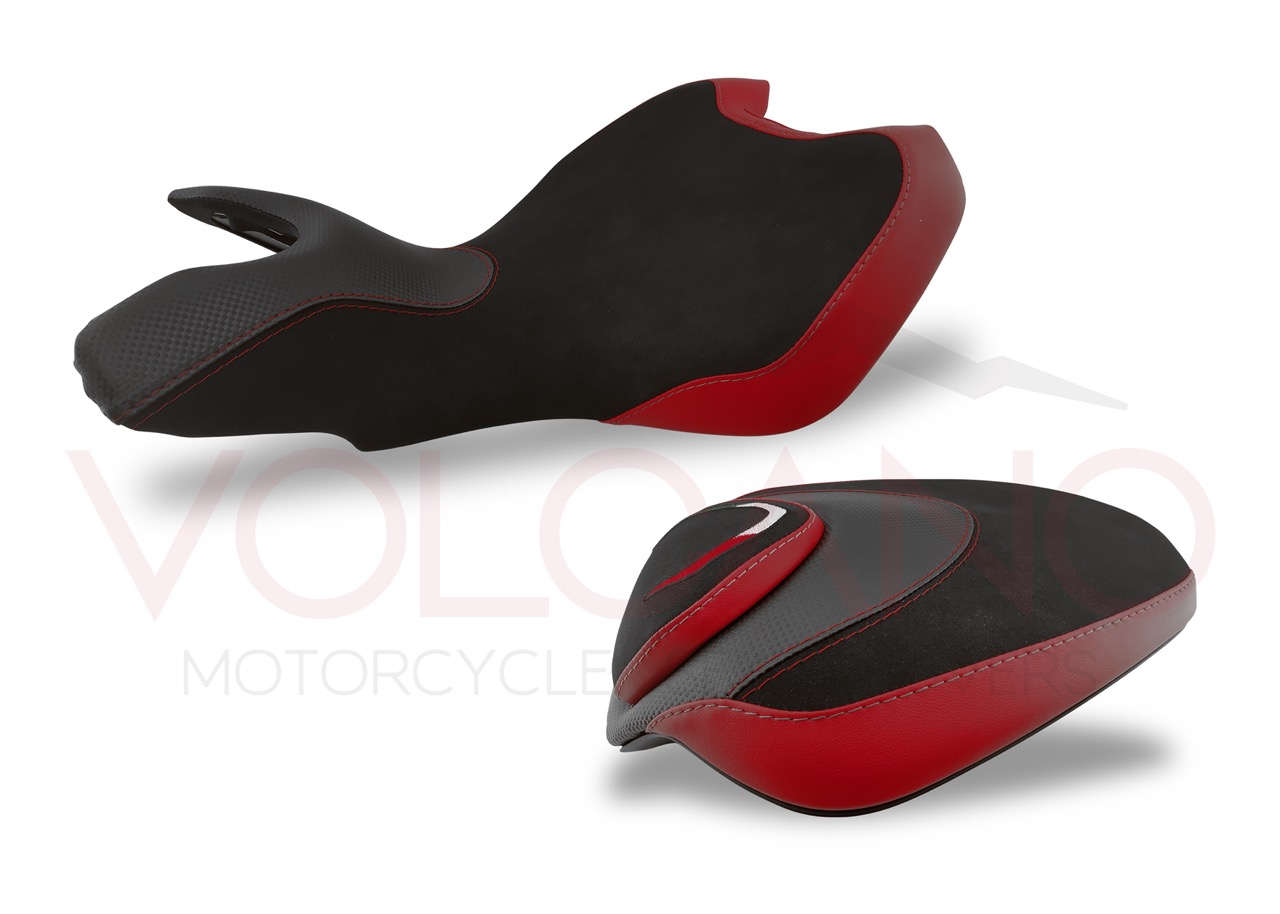 Seat Cover Mv Agusta TURISMO con inserti carbon look e cuciture a contrasto