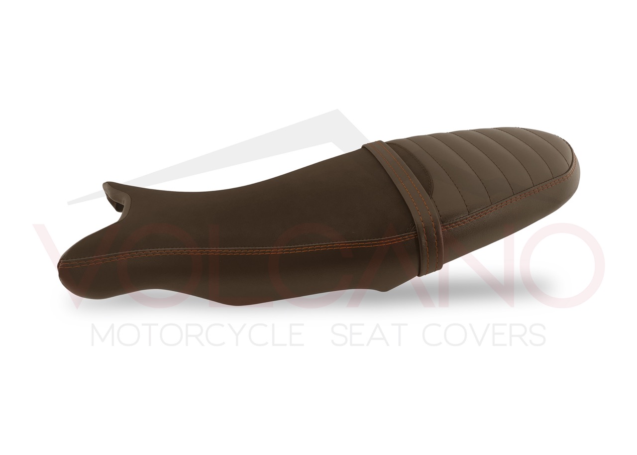 Rivestimento sella marrone scuro con cuciture arancioni per BMW Urban GS