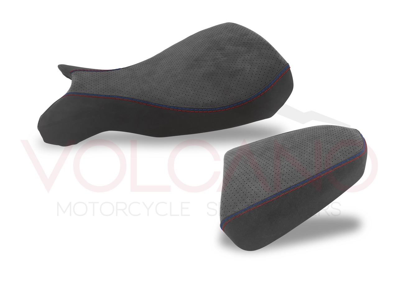 Dettaglio rivestimento sella artigianale per BMW R Nine T