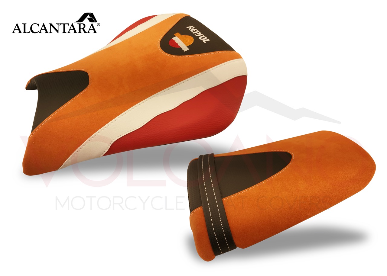 Seat Cover per Honda CBR 600RR in Alcantara nera con texture tecnica