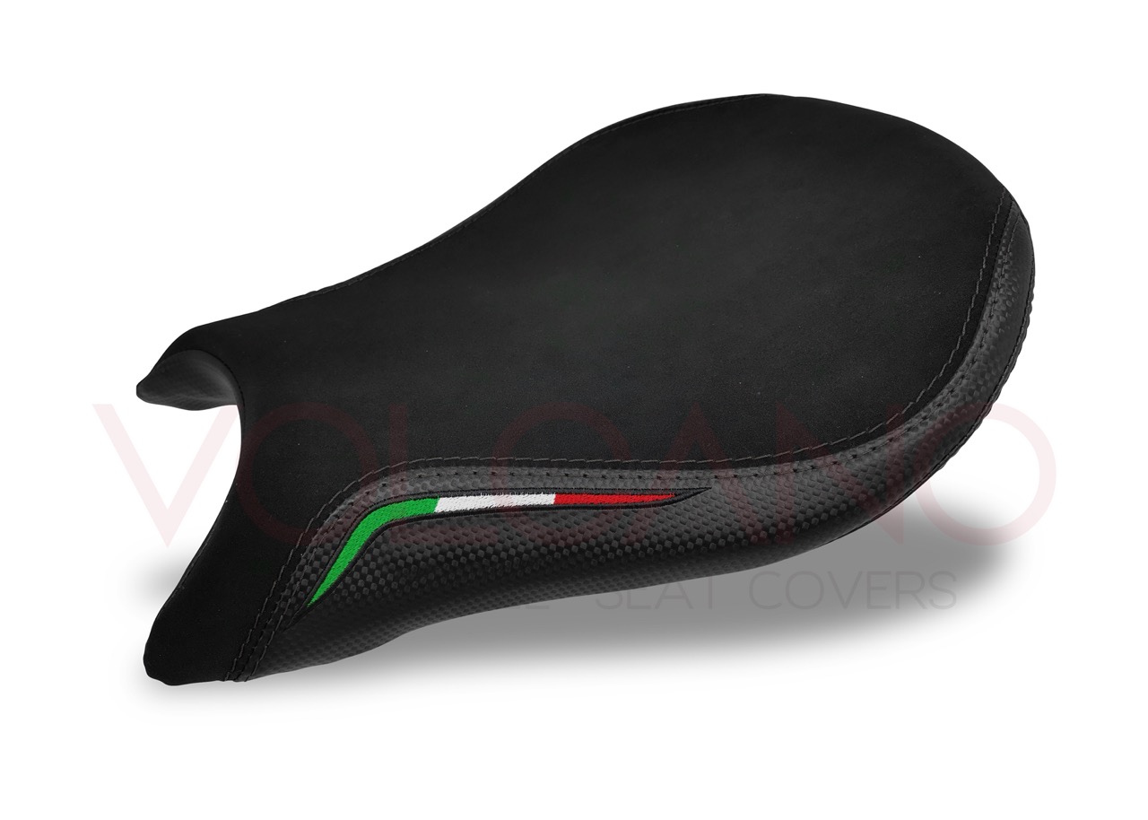 Seat Cover per Ducati STREETFIGHTER in neoprene antiscivolo e carbon look nero.