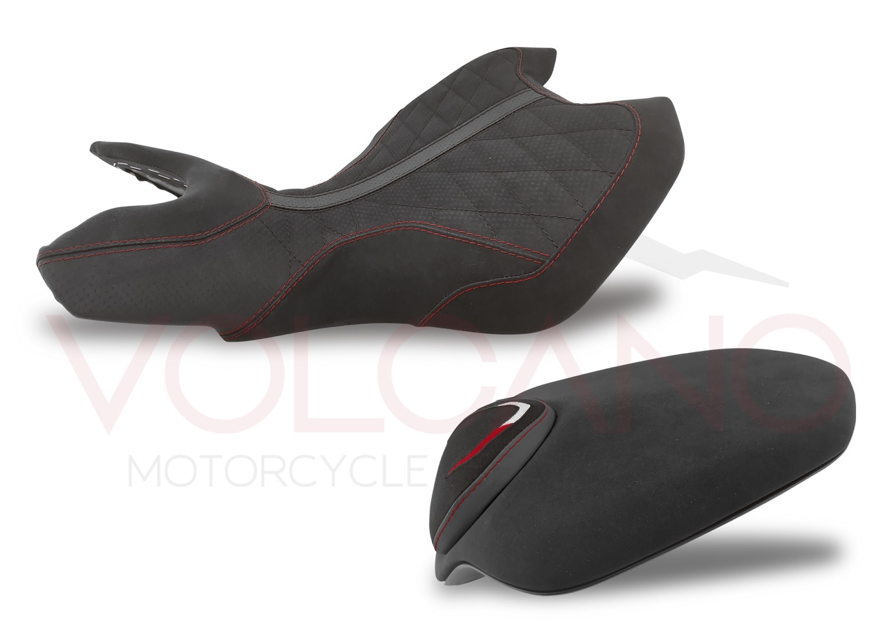 Seat Cover Mv Agusta TURISMO in similpelle tecnica nera con trama grip