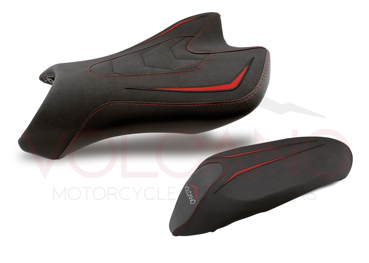 Rivestimento sella sportivo carbon look e grip per Triumph Street Triple 765