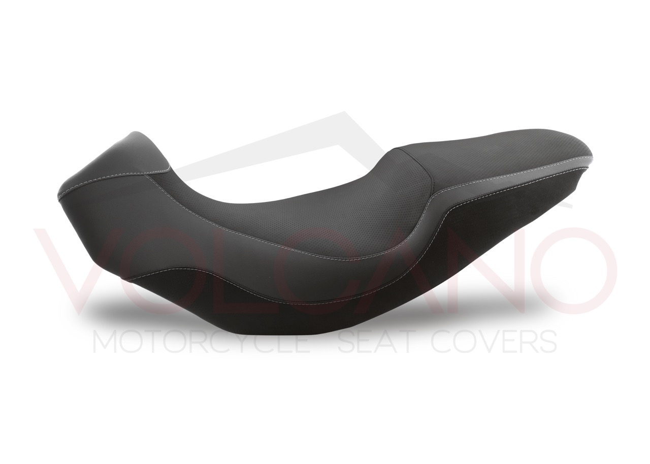 Rivestimento sella nero con cuciture grigie per Triumph Tiger 1050 Sport