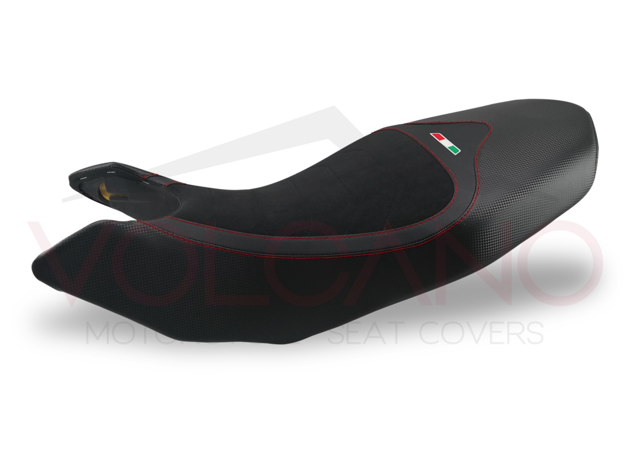 796 1100 d087 Seat Cover per Ducati HYPERMOTARD in similpelle tecnica nera