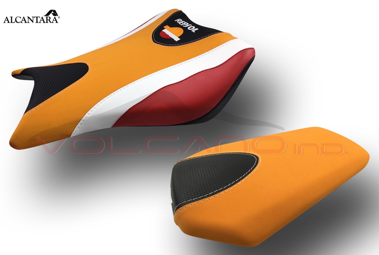 Seat Cover Honda CBR 1000RR in alcantara nera e similpelle martellata