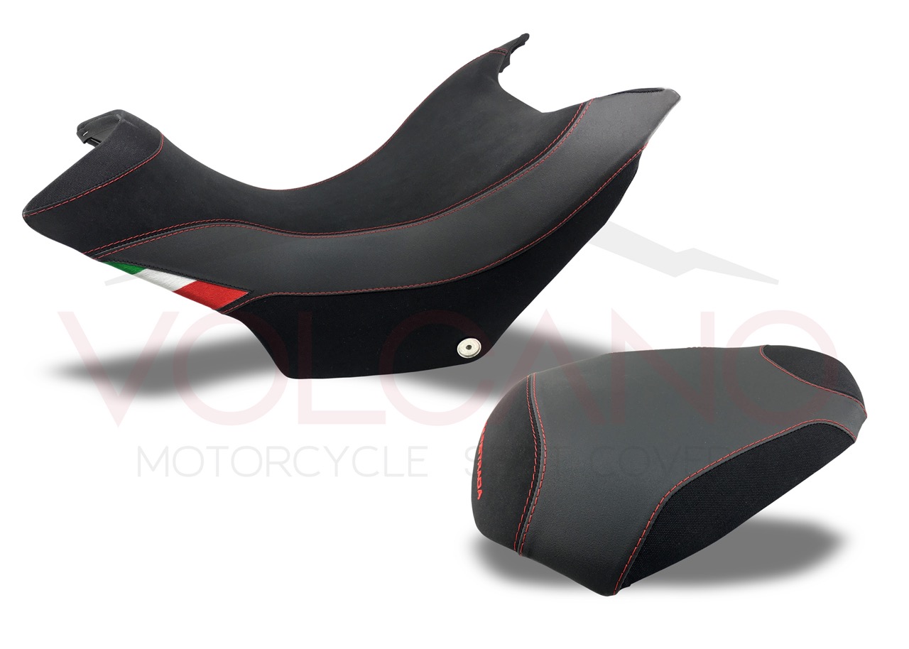 Tecnico Seat Cover per Ducati MULTISTRADA 950 nera con texture grip tecnica.