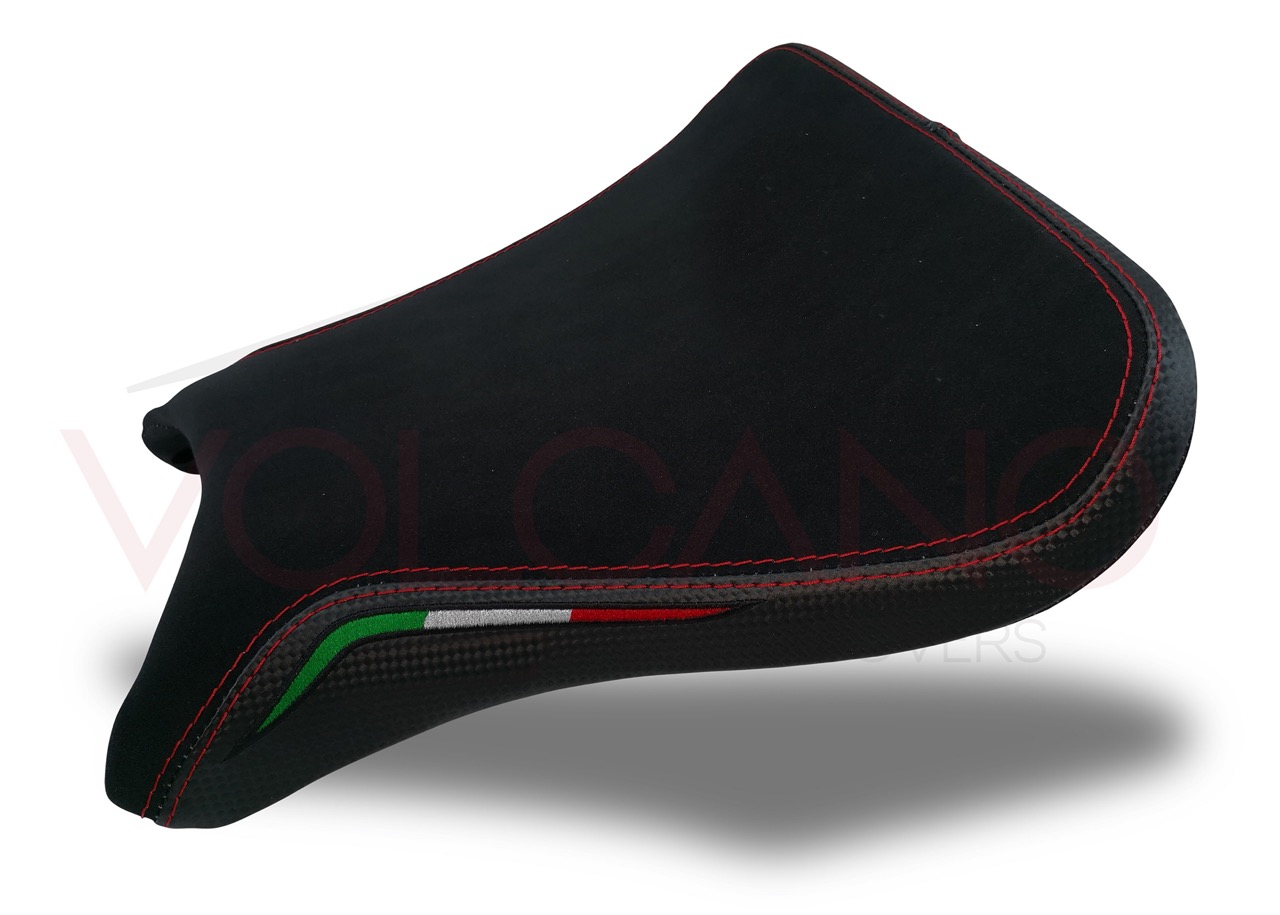Seat Cover per Ducati 748 biposto con materiale antiscivolo e carbon look