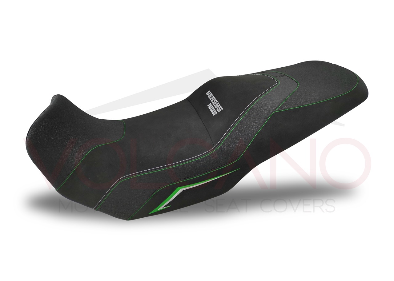 Seat Cover Volcano Industry nera e verde per Kawasaki VERSYS 1000